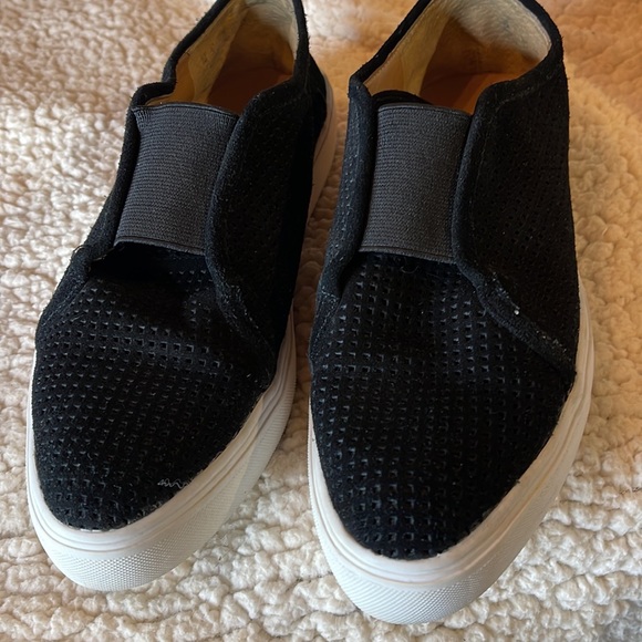 Franco Sarto Nadine Black Suede Slip-On Sneakers size 7 - Picture 8 of 16